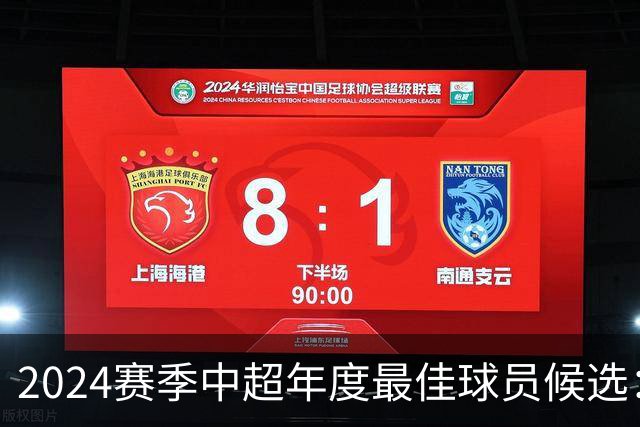 2024赛季中超年度最佳球员候选：武磊等13人入围